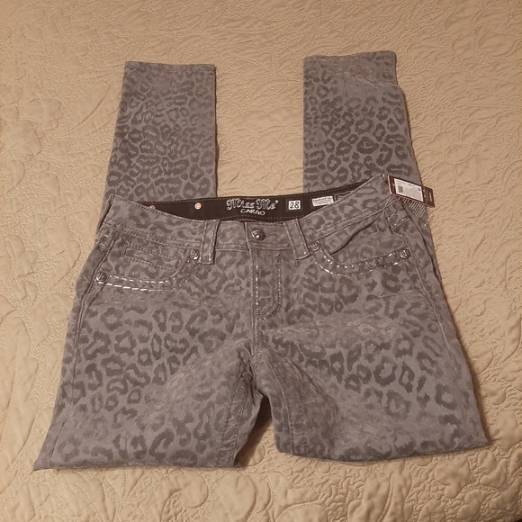 Miss Me Denim - Miss me Jean's gray leopard size28